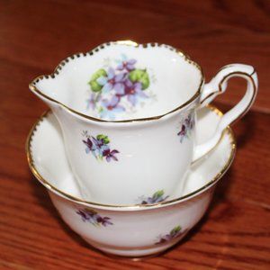 Royal Stafford bone china, cream &sugar
